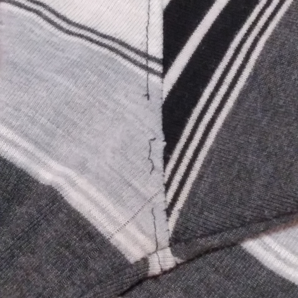 (#11) Men's Black and White Stripped Xtreme Gear Collar Shirt (Size 3XL) - Picture 7 of 12